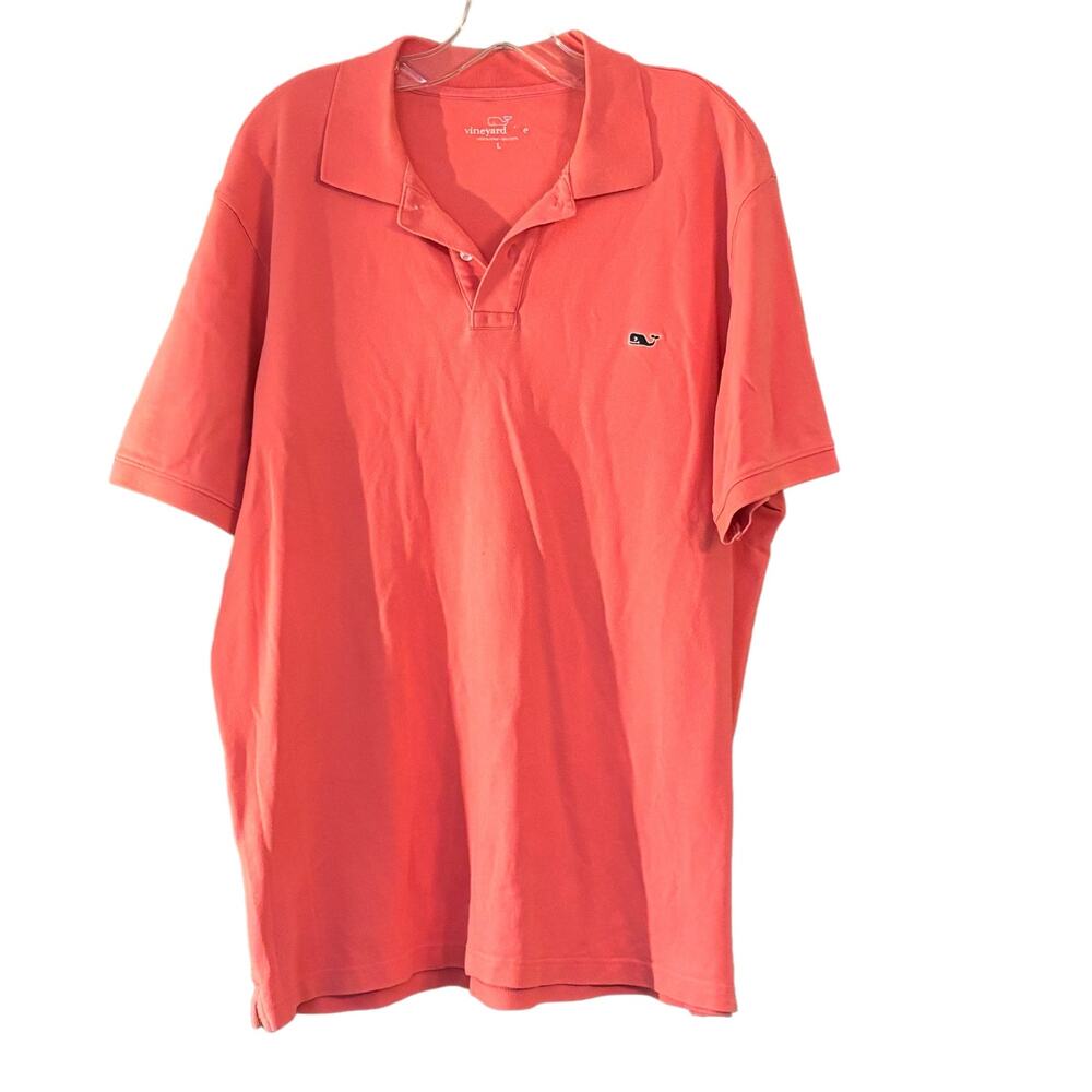 Vineyard Vines Men’s M Orange Polo Shirt 100% Cotton Golf Preppy
